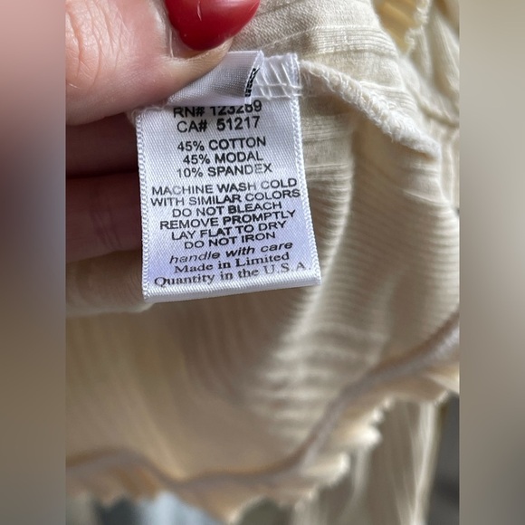 NWT MICHAEL LAUREN on Revolve Roberto Long Sleeve Ruffle Cardigan in Ivory - Picture 11 of 15